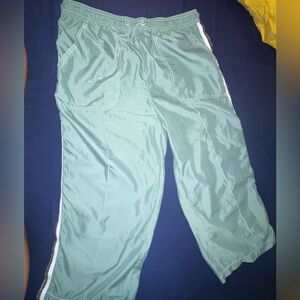 Fuda Green Athletic Track Pant Capris